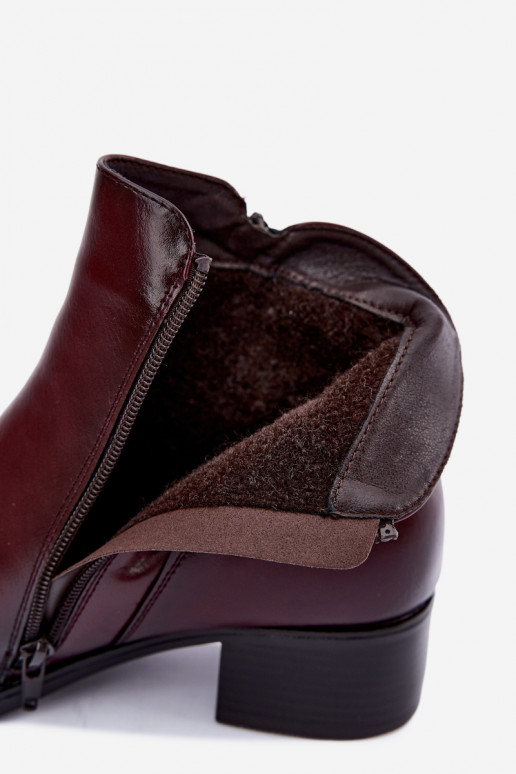 sich Zuarm laufen Stiefel Klocke Burgund Merseline