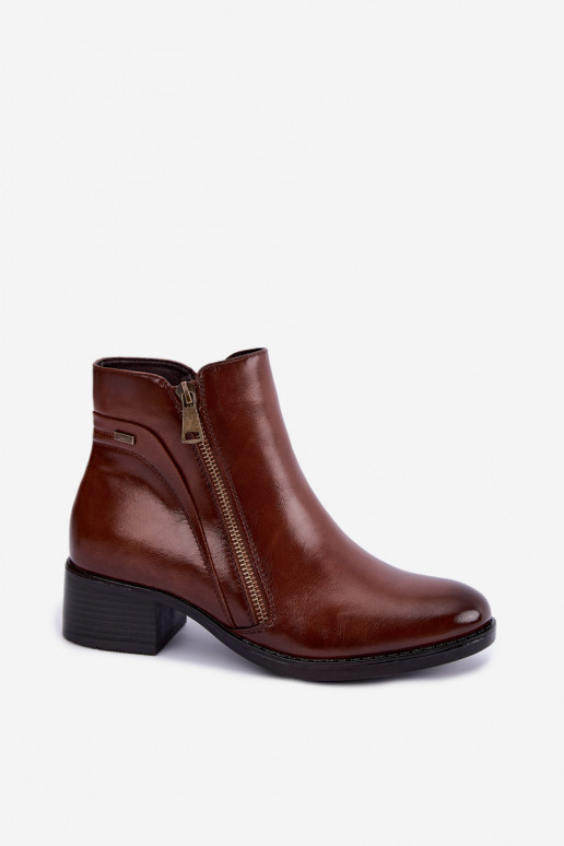 Wärmende braune Stiefeletten Merseline