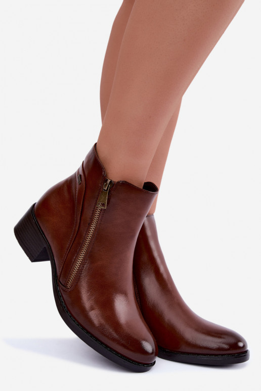 sich Zuarm laufen Stiefel Klocke braune Farbe Merseline