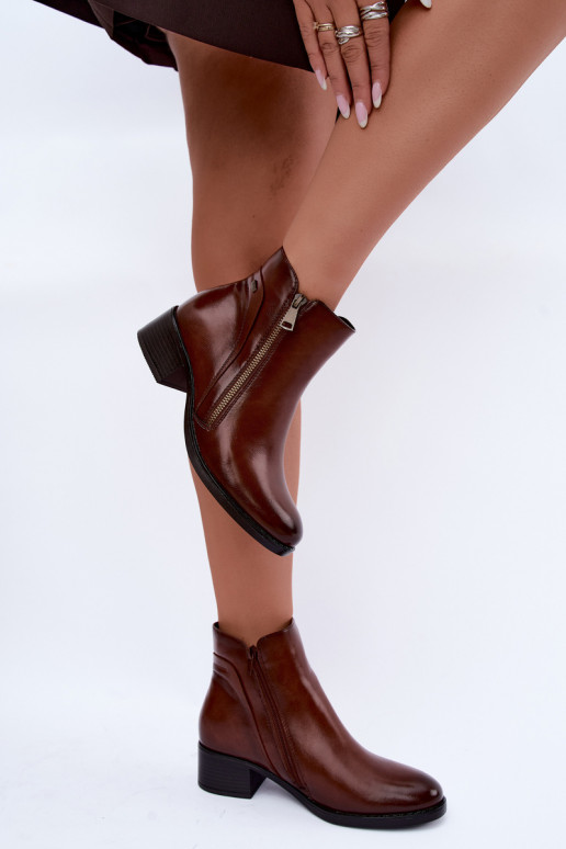 sich Zuarm laufen Stiefel Klocke braune Farbe Merseline