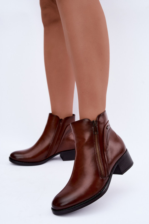 sich Zuarm laufen Stiefel Klocke braune Farbe Merseline