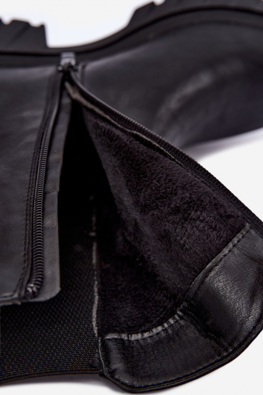 sich Zuarm laufen Stylische Damenstiefel Zum Schloss schZuarze Farbe Es mussnelle