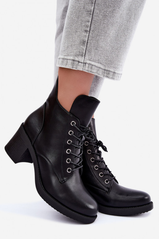 mit Schnürsenkeln sich Zuarm laufen Damenstiefel Klocke schZuarze Farbe Garella