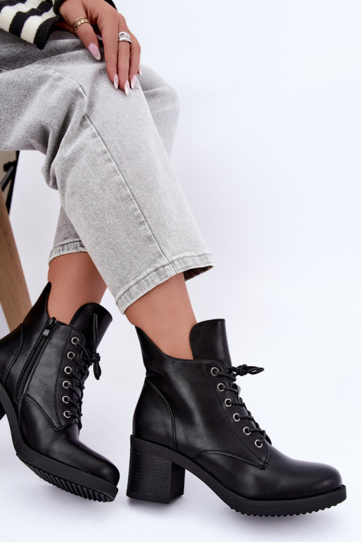 mit Schnürsenkeln sich Zuarm laufen Damenstiefel Klocke schZuarze Farbe Garella