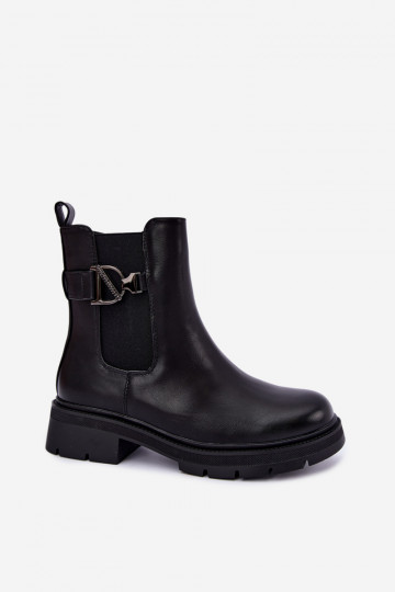 sich Zuarm laufen stylische Stiefel mit Ornamenten schZuarze Farbe Janira
