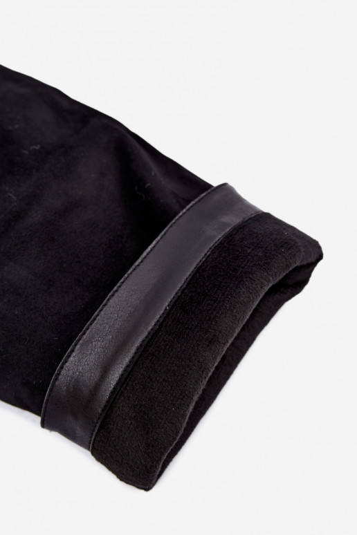 Wärmende kniehohe Stiefel mit eingenähter Schaft und Absatz in Schwarz Jorella