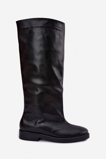 Haut sich Zuarm laufen Stiefel mit breiten Absätzen Zazoo 542 schZuarze Farbe 2