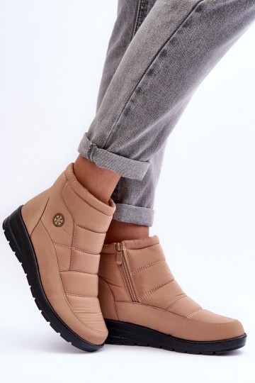 damen isolierte Schneestiefel in sandfarben Helis 2