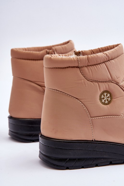 damen isolierte Schneestiefel in sandfarben Helis