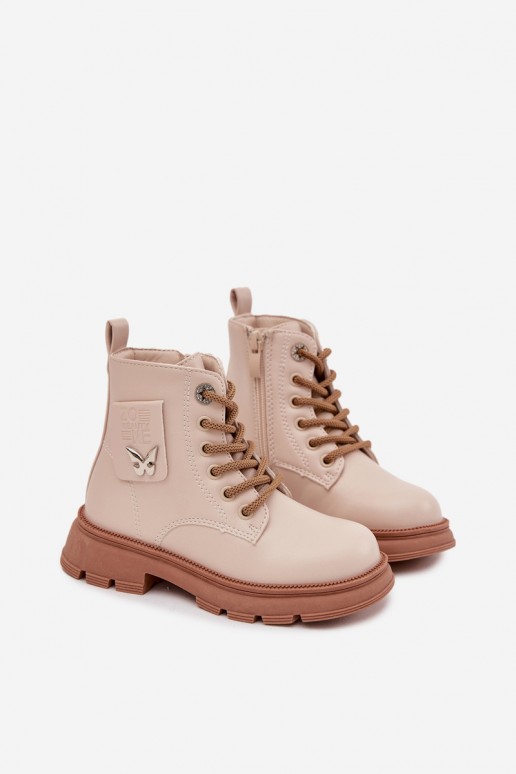 Kinder isolierte Stiefeletten in sandfarben Alverina