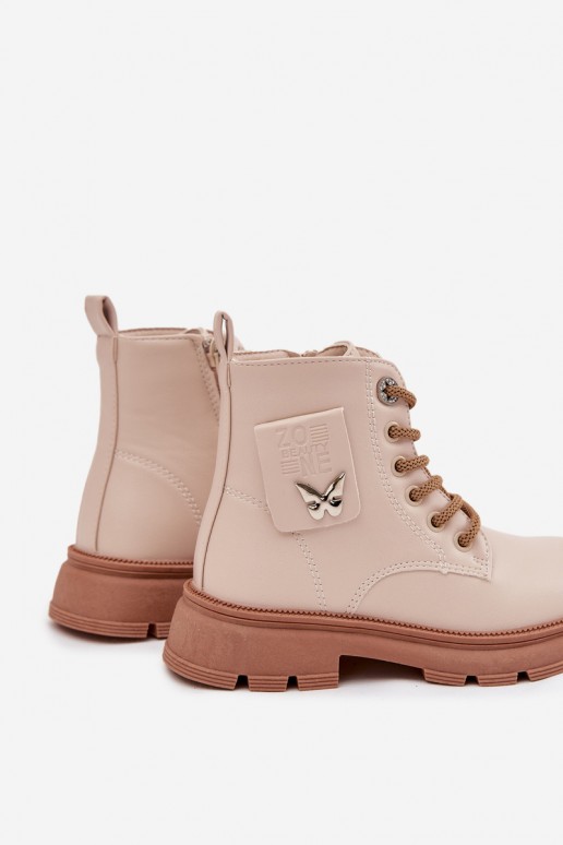 Kinder isolierte Stiefeletten in sandfarben Alverina
