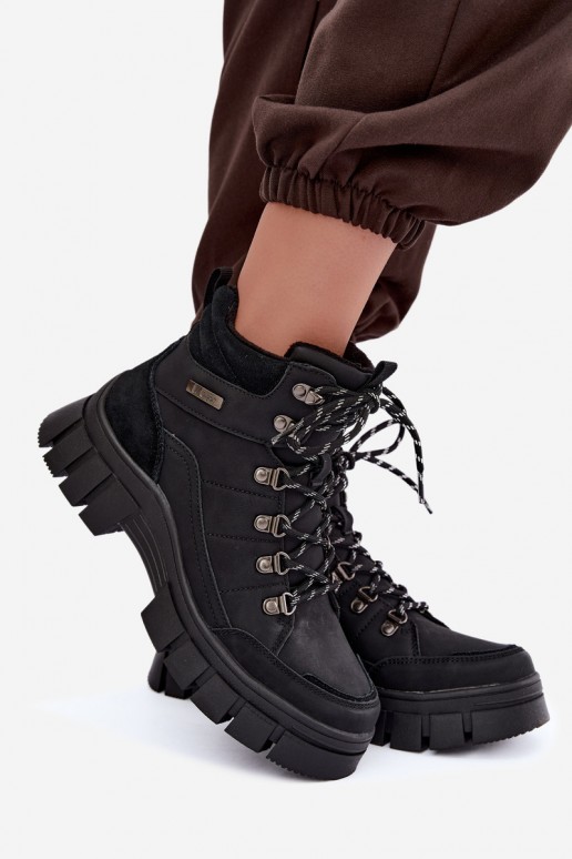 gefütterte Damenschuhe Lee Cooper LCJ-26-31-4580 in schwarz