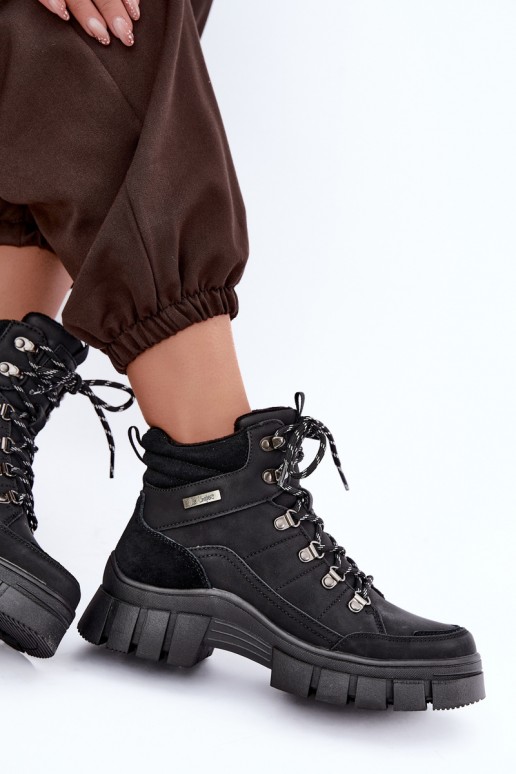 gefütterte Damenschuhe Lee Cooper LCJ-26-31-4580 in schwarz