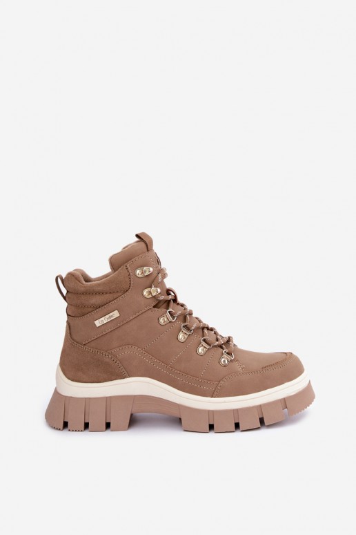 gefütterte Damenschuhe Lee Cooper LCJ-26-31-4582 in sandfarben