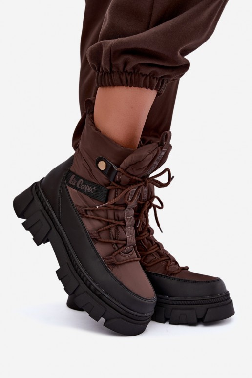Damen Schneestiefel Lee Cooper LCJ-26-01-4631 in braun