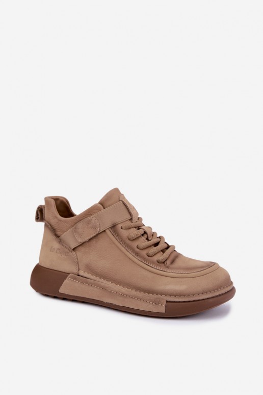 sich Zuarm laufen StiefelErmöglichtturalnej Skóry Lee Cooper LCJ-26-19-4603 Khaki-Farbe