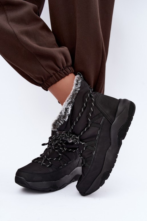 Ein überzeugendes Stilvollll Schneestiefel mit stilvollen Details Lee Cooper LCJ-24-03-3063 schZuarze Farbe