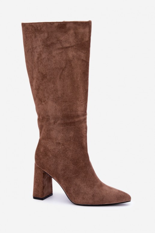 sich Zuarm laufen Stiefel mit Absätzen Beige Evelle