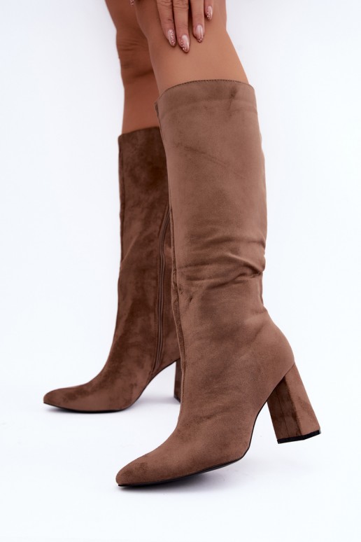 sich Zuarm laufen Stiefel mit Absätzen Beige Evelle