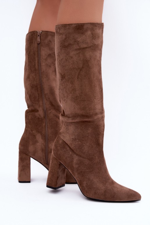 sich Zuarm laufen Stiefel mit Absätzen Beige Evelle
