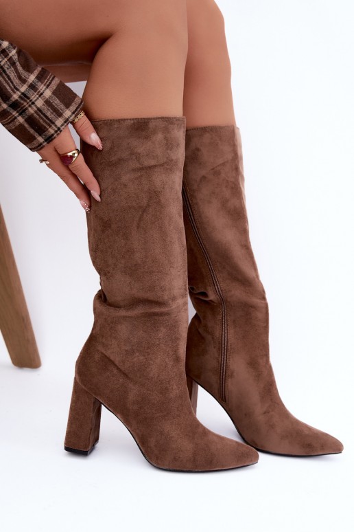 sich Zuarm laufen Stiefel mit Absätzen Beige Evelle
