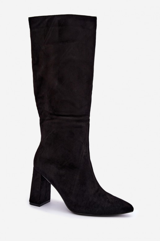 sich Zuarm laufen Stiefel mit Absätzen schZuarze Farbe Evelle