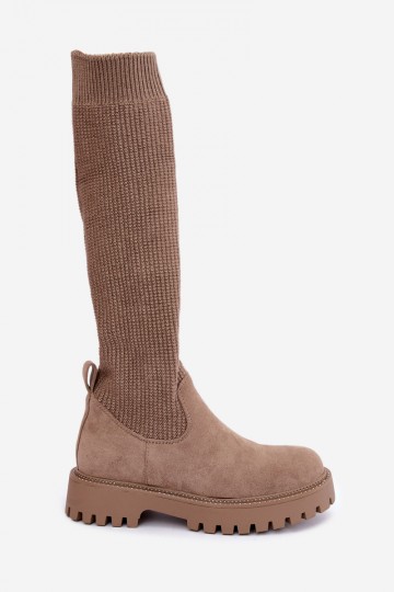 Stiefel mit sockenartiger Innensohle Beige Sarielle 2