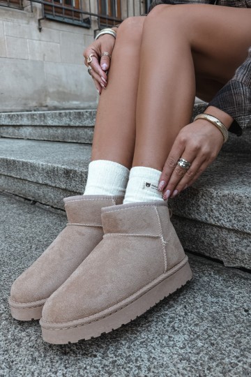 Damen Schneestiefel in Sandfarbe Rosienne