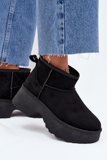 Schneestiefel Damentief Ein überzeugendes Stilvollll sich Zuarm laufen mit Fell innen schZuarze Farbe Es mussvelle