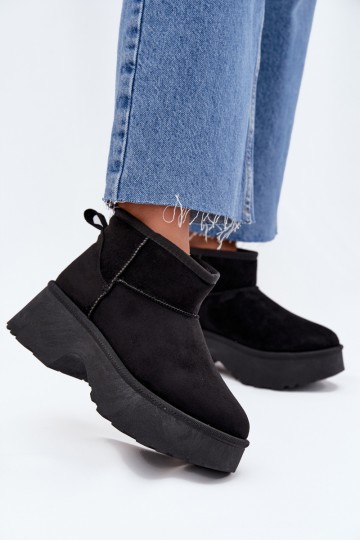 Schneestiefel Damentief Ein überzeugendes Stilvollll sich Zuarm laufen mit Fell innen schZuarze Farbe Es mussvelle 2