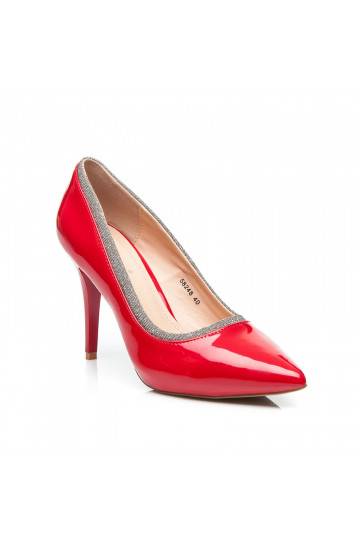Schuhe - GLOSSY Red 58248R / S1-35P  - 1 2