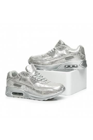 Sportliche massive silberne Schuhe 1-7S  - 1 2