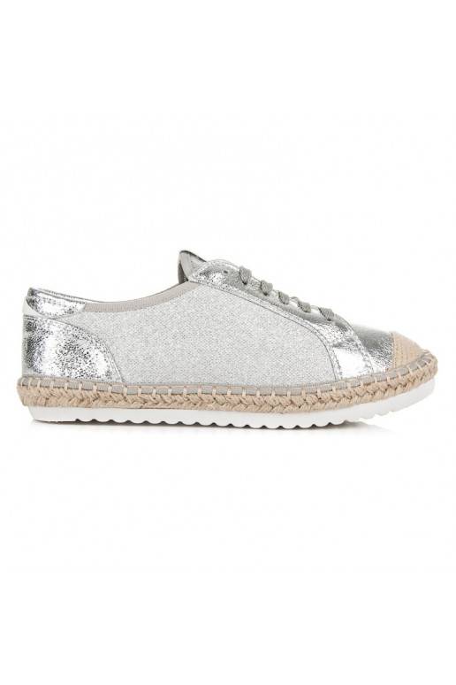 Textile graue und silberne Espadrilles HSYFA11S