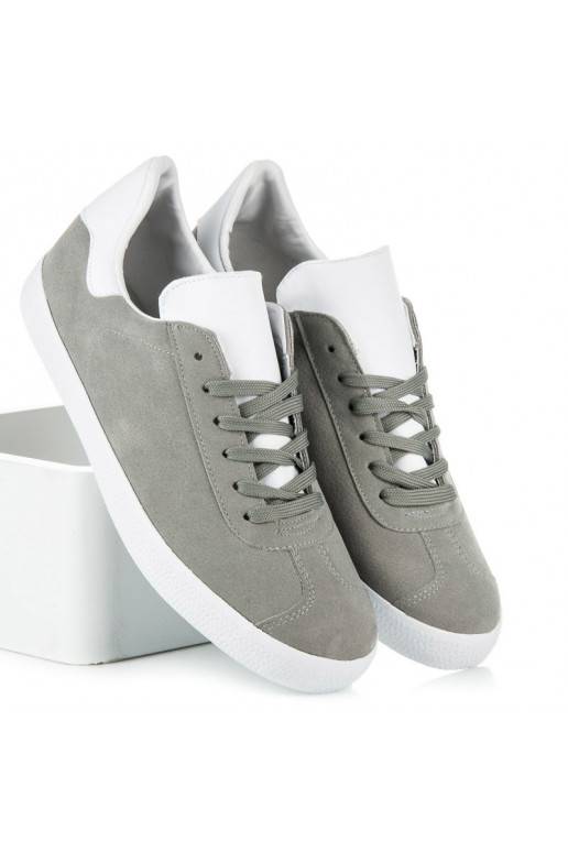 Herren graue und weiße Freizeitschuhe 85-158G