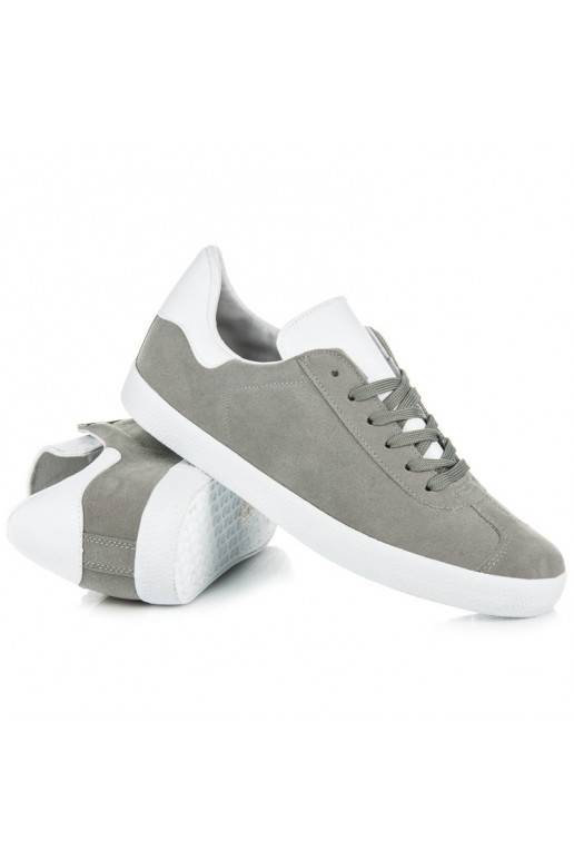 Herren graue und weiße Freizeitschuhe 85-158G