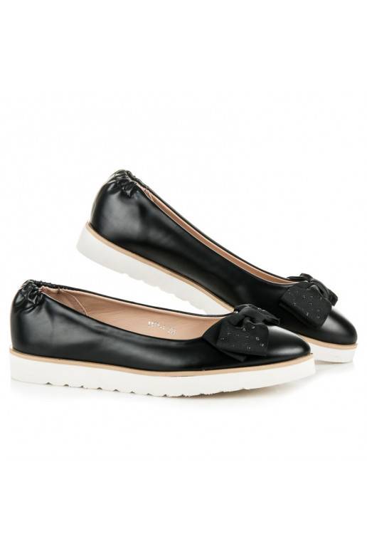 Schwarze VICES Ballerinas mit verzierten Bändern 1157-1B  - 1 Schwarze VICES Ballerinas mit verzierten Bändern 1157-1B  - 1