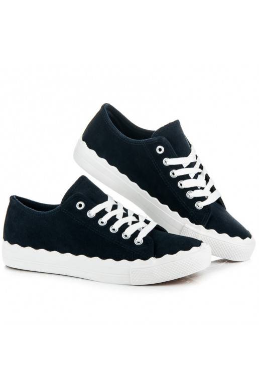 Dunkelblaue Schnür-Tennisschuhe AB-174DK.BL  - 1 Dunkelblaue Schnür-Tennisschuhe AB-174DK.BL  - 1