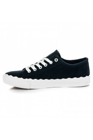 Dunkelblaue Schnür-Tennisschuhe AB-174DK.BL  - 1 2