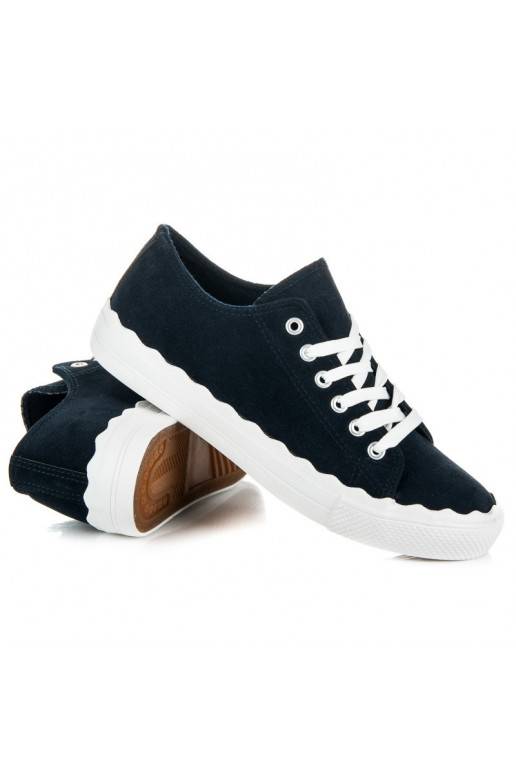 Dunkelblaue Schnür-Tennisschuhe AB-174DK.BL  - 5 Dunkelblaue Schnür-Tennisschuhe AB-174DK.BL  - 5