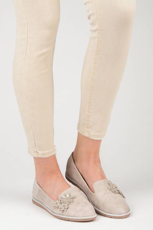 Beige Herren mit Blumenapplikationen 668-20BE  - 1 Beige Herren mit Blumenapplikationen 668-20BE  - 1