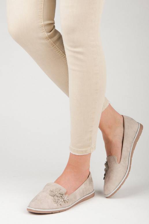 Beige Herren mit Blumenapplikationen 668-20BE  - 5 Beige Herren mit Blumenapplikationen 668-20BE  - 5