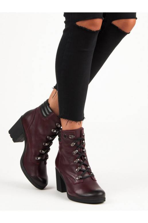 Dunkelrote Damenschuhe VINCEZA Lace Up 1274/5BUR