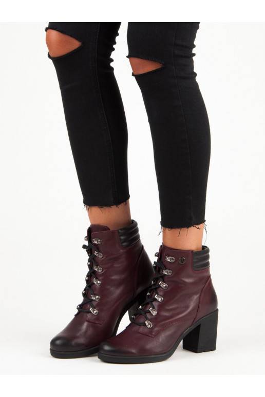 Dunkelrote Damenschuhe VINCEZA Lace Up 1274/5BUR