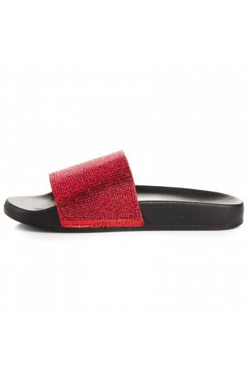 Rot glitzernde Hausschuhe 878R  - 3 2