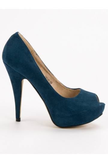 Offene Wildlederschuhe C6143MA  - 1 2