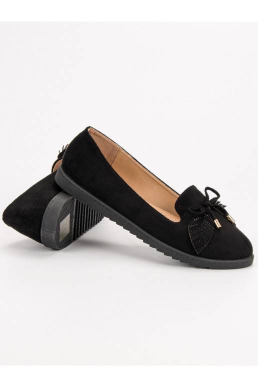 Ballerinas aus schwarzem Wildleder SBHX-20B  - 6