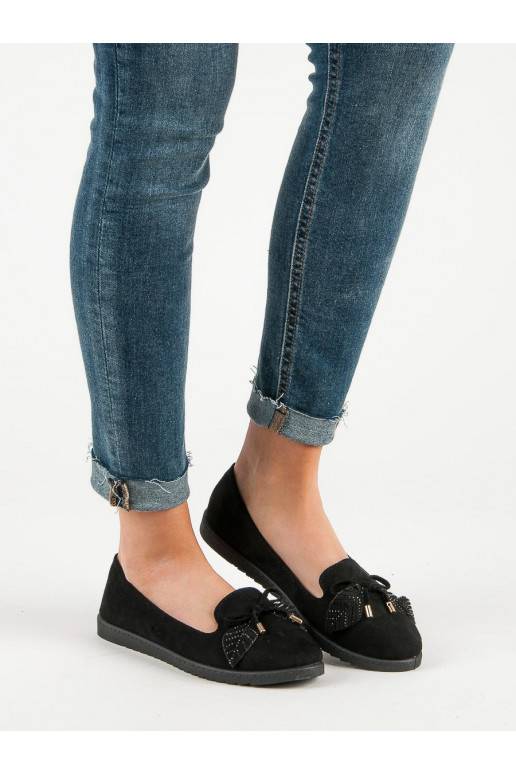 Ballerinas aus schwarzem Wildleder SBHX-20B  - 7