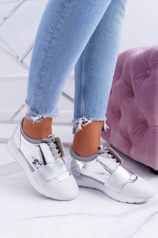 Lu Boo silberne Sportschuhe Madoni BAT_980-10 SILBER LU BOO - 4