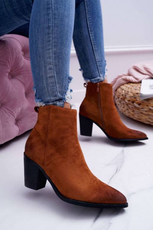 Stiefel mit Absatz aus braunem Wildleder Niki BAT_RV9524 CAMEL Moow - 1 Stiefel mit Absatz aus braunem Wildleder Niki BAT_RV9524 CAMEL Moow - 1