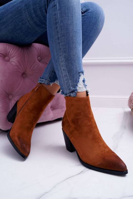 Stiefel mit Absatz aus braunem Wildleder Niki BAT_RV9524 CAMEL Moow - 3 Stiefel mit Absatz aus braunem Wildleder Niki BAT_RV9524 CAMEL Moow - 3